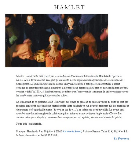 Prisma Teatro - La provence